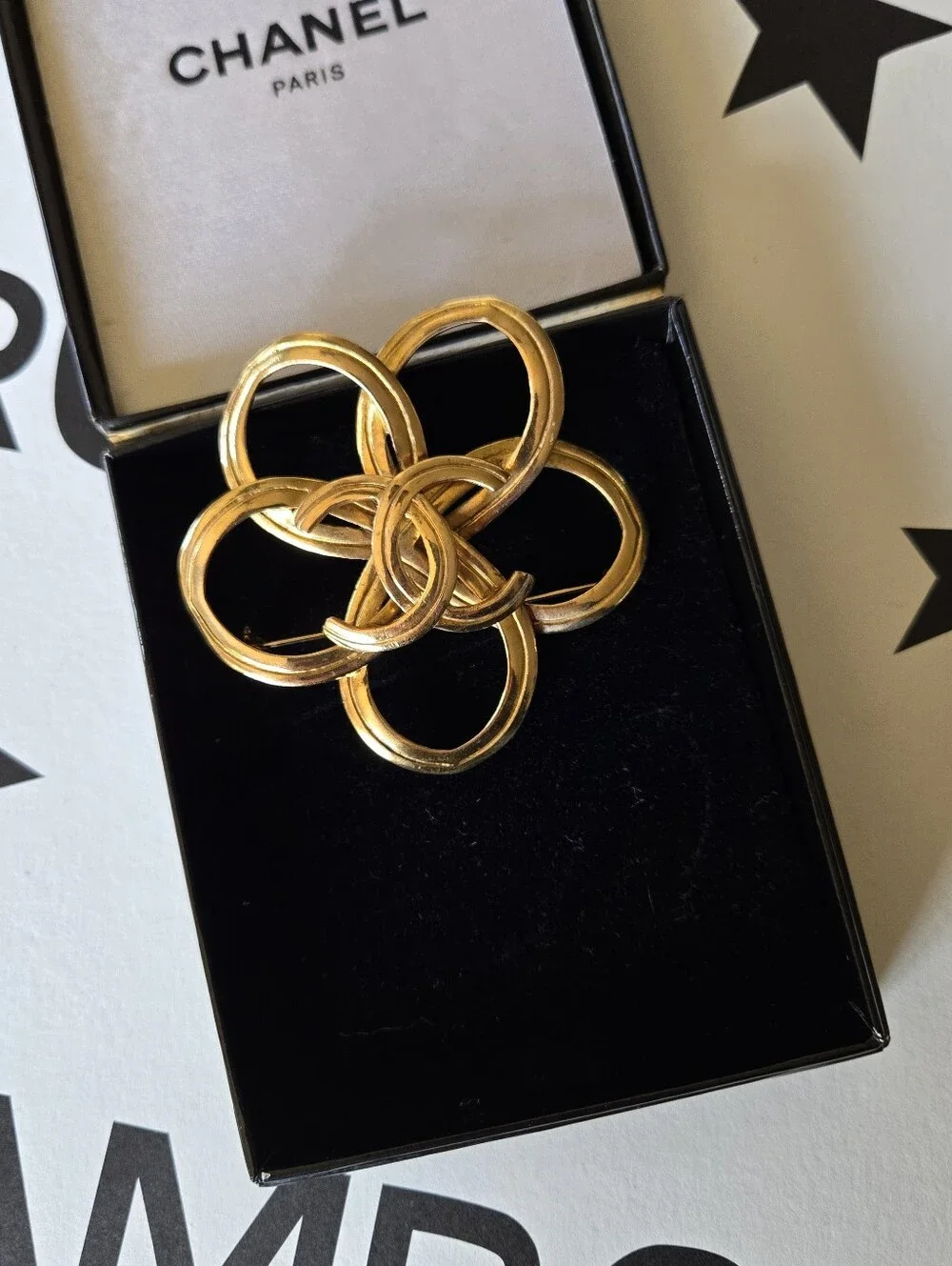 #156 - Chanel Vintage CC Flower Pin Brooch